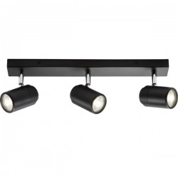 Bathroom Triple Spot Bar Light Matt Black
