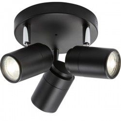 Bathroom Triple Spot Light Matt Black