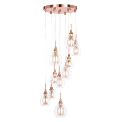 Carmella 10 Light Cluster Copper