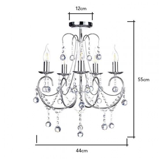 Sapparia Ceiling Light Chrome