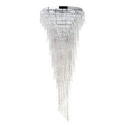 Leila Crystal Flush Polished Chrome