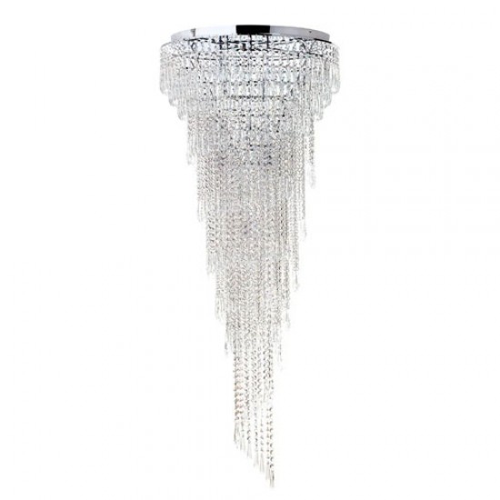 Leila Crystal Flush Polished Chrome