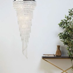 Leila Crystal Flush Polished Chrome