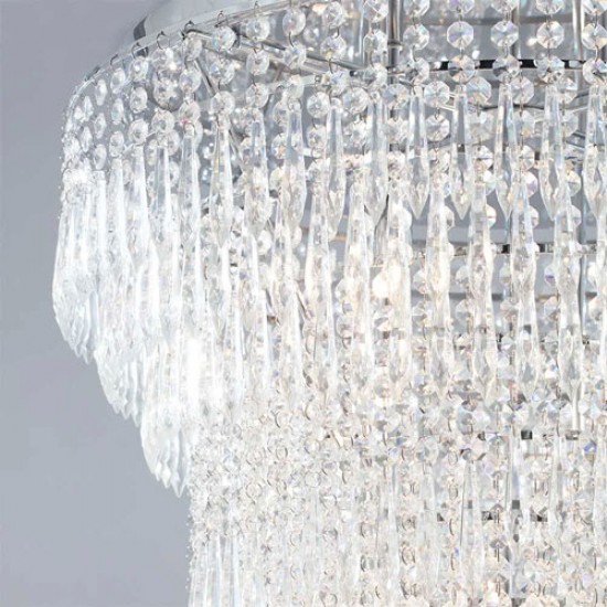 Leila Crystal Flush Polished Chrome