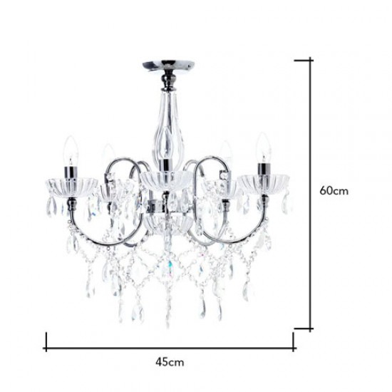 Edith Ceiling Light Chrome