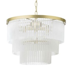 Aubrey 5 Light Pendant Satin Brass