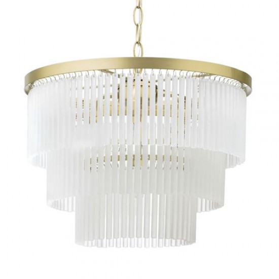 Aubrey 5 Light Pendant Satin Brass