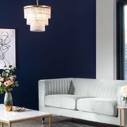 Aubrey 5 Light Pendant Satin Brass