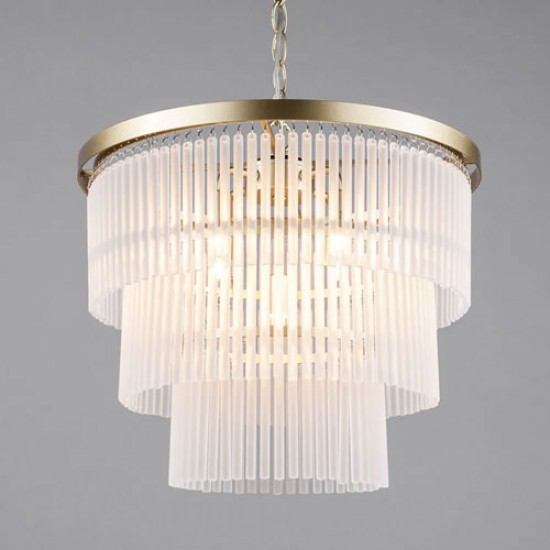 Aubrey 5 Light Pendant Satin Brass