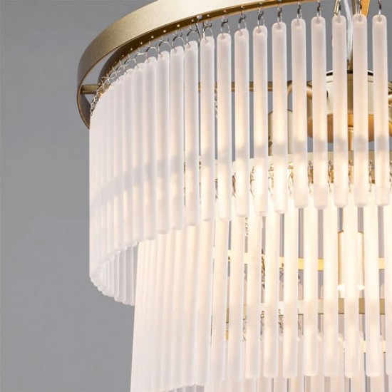 Aubrey 5 Light Pendant Satin Brass
