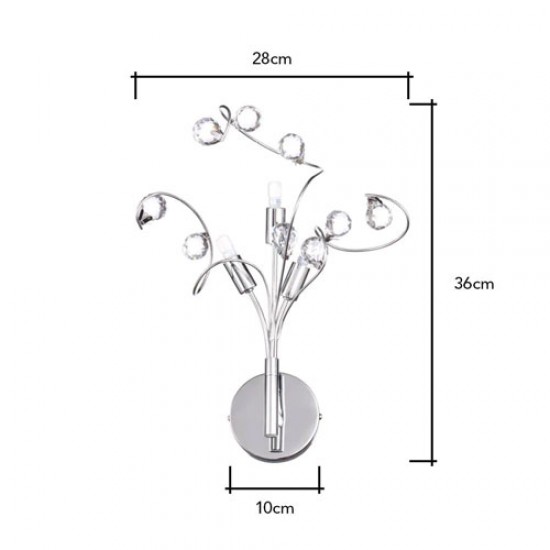 Lila Wall Light Chrome