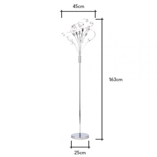 Lila Floor Lamp Chrome