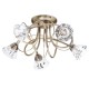 Marianne 5 Light Flush Antique Brass