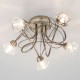 Marianne 5 Light Flush Antique Brass