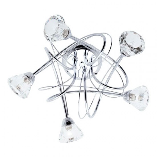 Marianne 5 Light Flush Chrome