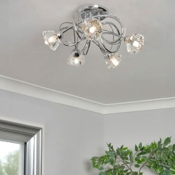 Marianne 5 Light Flush Chrome