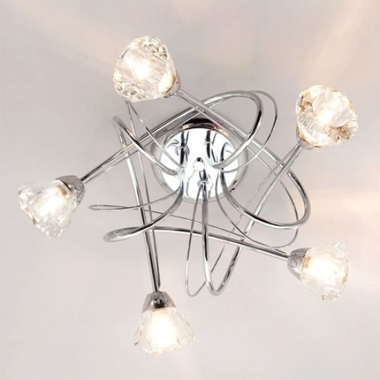 Marianne 5 Light Flush Chrome