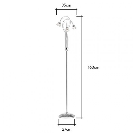 Marianne Floor Lamp Chrome