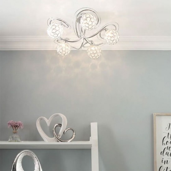 Orianna 5 Light Flush Chrome