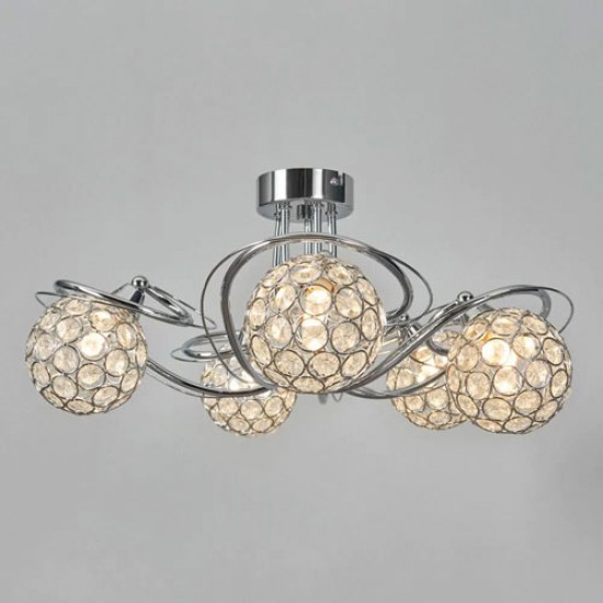 Orianna 5 Light Flush Chrome