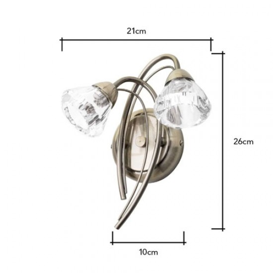 Marianne Wall Light Antique Brass