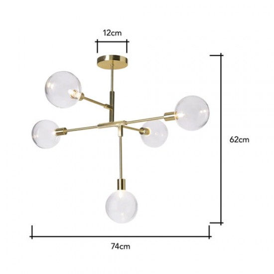Hennock Pendant Brass