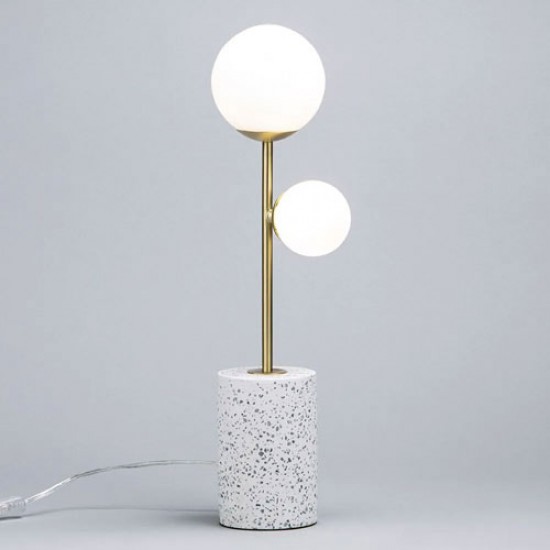 Forella Terrazzo Table Lamp, Brass