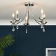 Bugsy Flush Ceiling Light Chrome