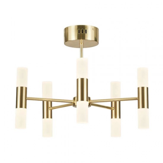 Lois LED Chandelier Satin Brass