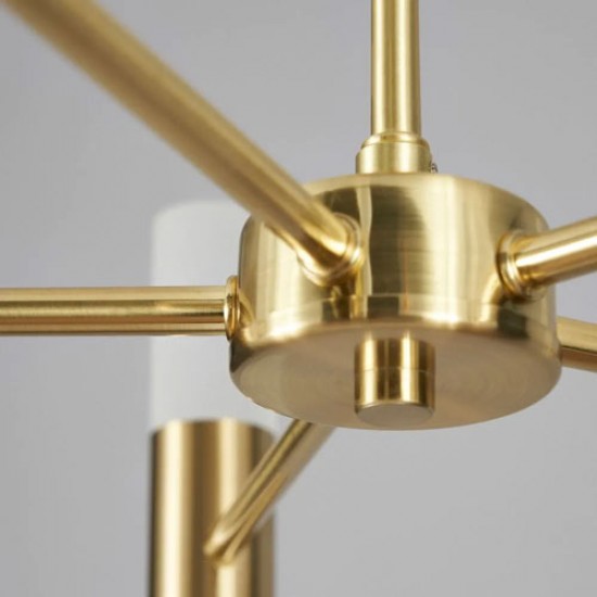 Lois LED Chandelier Satin Brass