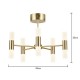 Lois LED Chandelier Satin Brass