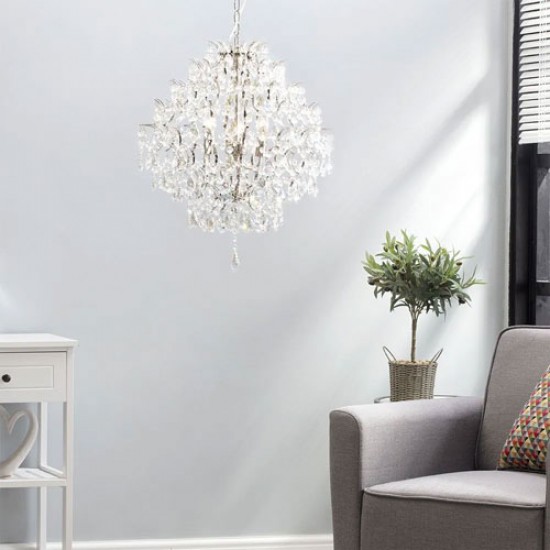 Lisa 3 Light Pendant, Nickel