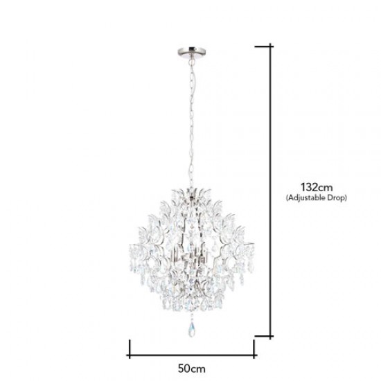 Lisa 3 Light Pendant, Nickel