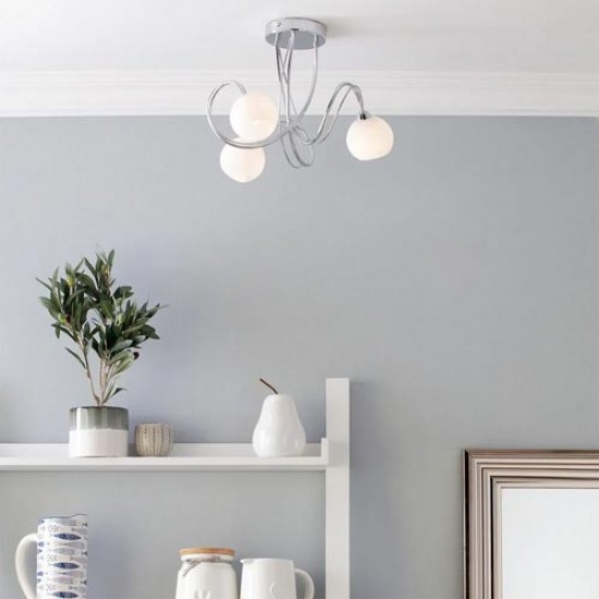 Soni 3 Light Flush Chrome