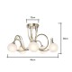 Soni 5 Light Flush Antique Brass