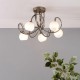 Soni 5 Light Flush Antique Brass