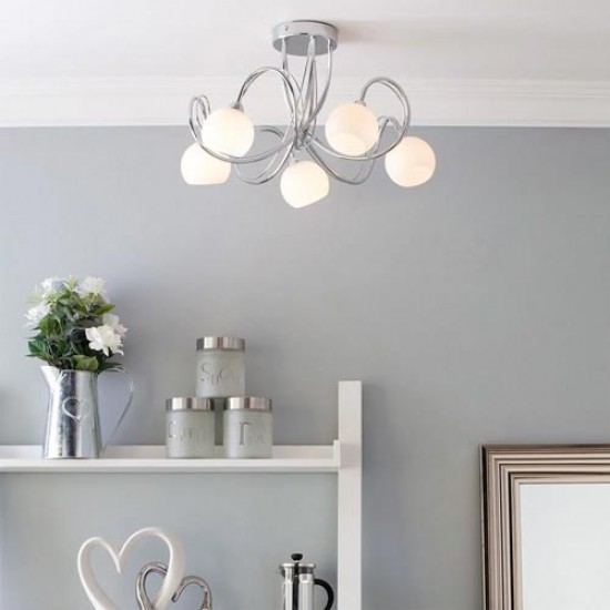 Soni 5 Light Flush Chrome