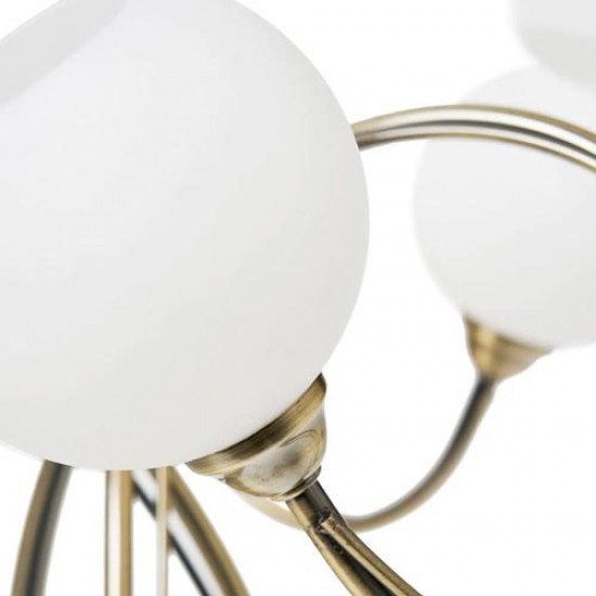 Soni 3 Light Flush Antique Brass 