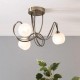 Soni 3 Light Flush Antique Brass 