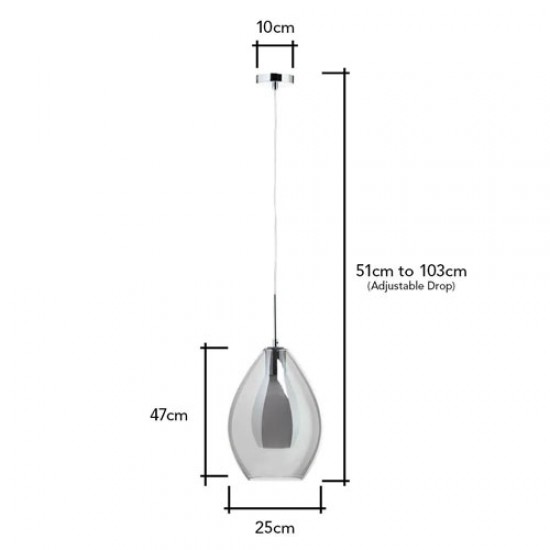 Carmella Pendant Smoke