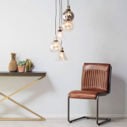 Carter 5 Light Cascading Pendant Bronze/Brass 