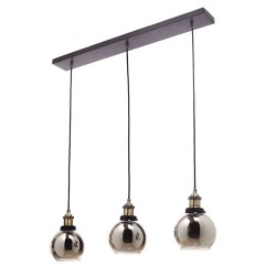 Carter 3 Light Diner Pendant Bronze/Brass/Smoke