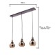 Carter 3 Light Diner Pendant Bronze/Brass/Smoke