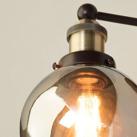 Carter Wall Light Bronze/Brass/Smoke