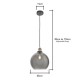 Carter Pendant Bronze/Brass/Smoke