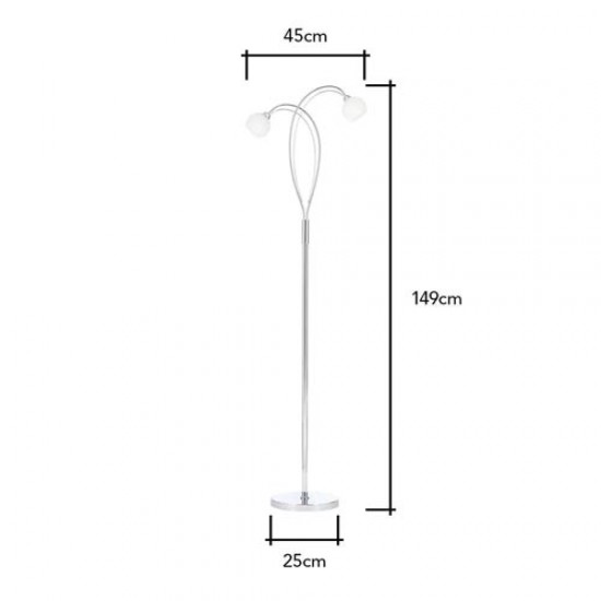 Soni Floor Lamp Chrome