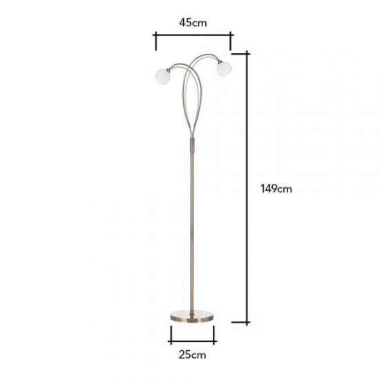 Soni Floor Lamp Antique Brass