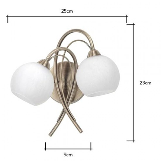 Soni Wall Light Antique Brass