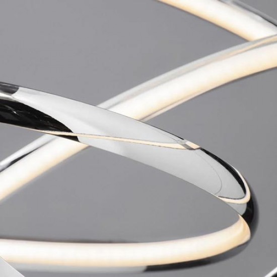 Sola LED Triple Ring Pendant Chrome