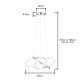 Sola LED Triple Ring Pendant Chrome